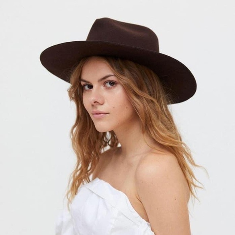 UO Urban Outfitters Boho Chocolate Brown Wool Hipster Hat - Picture 1 of 10
